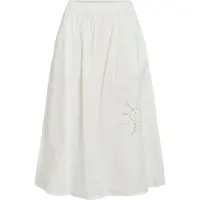 Vila Vilayki Midi Skirt/Bfs - White - 44