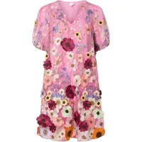 Y.A.S Yasflowering Ss Dress - Show - Pink - 40