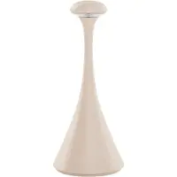 Sigor LED ladattava pöytävalaisin Nudrop mini, dune beige, IP54, himmennettävä, Kerma/meripihka, Olohuone/ruokailutila, Alumiini