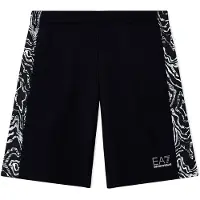 Emporio Armani for boy. 7B000305_AF13512 Black Visibility pure cotton Bermuda shorts (14años= 164cm), Casual, children's fashion