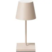 Sigor Nuindie mini USB-C -akkukäyttöinen pöytävalaisin, dyynienbeige, 2,2W FlexMood 2200K/2700K, IP54, 168/197 lm Ra85