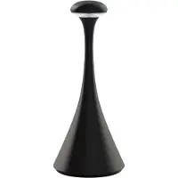 Sigor Ladattava LED-pöytävalaisin Nudrop mini, musta, IP54, himmennettävä, Musta, Olohuone/ruokailutila, Alumiini