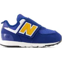 New Balance unisex for kids. NW574V2 Blue Hook and Loop 574 Sneakers (23.5), Flat, Velcro, Casual, children's fashion