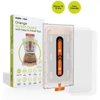 Mobile Origin Orange Screen Guard iPhone 15 Pro/15 with easy applicator - 2 pack