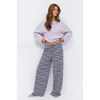 Gina Tricot Striped Soft Trousers - Multi/patterned - M