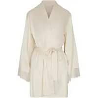 Hunkemoller Kimono Satin Lace Valerie - Cream - XL/XXL