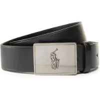 Ralph Lauren 36Mm Pp Plaque Belt - Black - 34