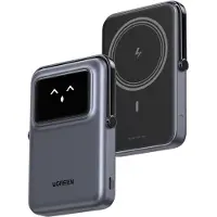 UGREEN Uno 10000mAh Magneettinen Langaton Power Bank - Harmaa