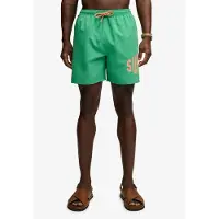 Superdry for man. M3010265A Swim shorts with green printed logo (S), Beachwear, Recycled Polister