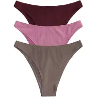 The Set Bikinihousut taupe / roosa / viininpunainen