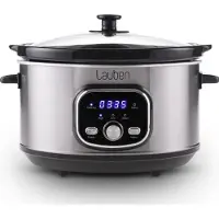 Lauben LBNSC3500SB, 3,5 L, Musta, Ruostumaton teräs, Painikkeet, Rotaatio, Lasi, Keraaminen, 200 W
