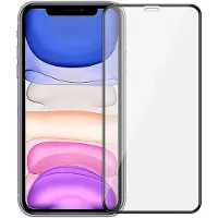 Dacota Platinum iPhone XR / 11 Tiger Glass 3D näytön suojalasi, musta