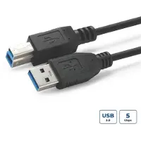 Microconnect 3.2 Gen1 USB-A - USB-B -kaapeli, 5m, musta