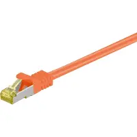 Goobay RJ45 välijohto CAT 6A S/FTP (PiMF), 500 MHz, CAT 7 raakakaapelilla, oranssi