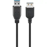 Goobay 43998, 1,8 m, USB A, USB A, USB 3.2 Gen 1 (3.1 Gen 1), Uros/naaras, Musta