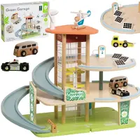 Classic World Wooden Sustainable Garage with Accessories 19pcs.