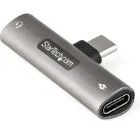 StarTech.com USB C Audio Charge Adapter 3.5mm Jack/PD