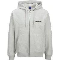Jack & Jones Jornorrebro Emb Sweat Zip Hood Noos - Grey - L