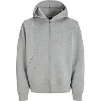 Jack & Jones Jcocover Scuba Sweat Zip Hood Sn - Grey - L
