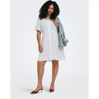 ONLY Carmakoma Carevida S/S Dress Wvn Noos - White - 46