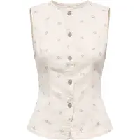 ONLY Onlnaomi Aop Waistcoat Otw - Cream - S