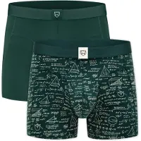 Adam Bokserishortsit 'Green Maths' beige / tummanvihreä