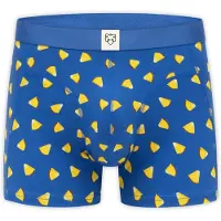 Adam Bokserishortsit 'Blue Pineapple Juice' sininen / vaaleanruskea / vaaleankeltainen
