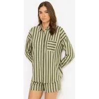 LASCANA Pyjamashortsit kulta / pastellinvihreä / tummanvihreä