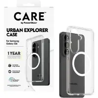 CARE by PanzerGlass CARE by Urban Explorer, Galaxy S26 -suojakuori, läpinäkyvä / valkoinen Qi