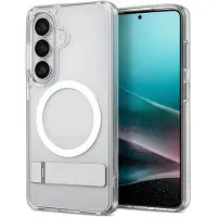 Spigen Samsung Galaxy S26+ Ultra Hybrid S Mag MagSafe kotelo potkukannattimella - Valkoinen / Kirkas
