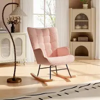 Rosahqnda Keinutuoli, puinen jalusta, pinkki
