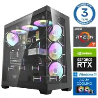 INTOP Tietokone AQUA Ryzen 7 7700X 64GB DDR5 1TB SSD M.2 NVME RTX5060Ti 8GB WIN11