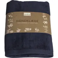 Omhu Økologisk Håndklæde - Frotté/Velour - Navy - 70X140CM