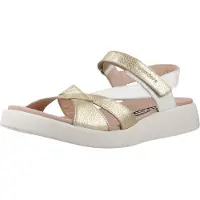 Wonders for woman. C-6552 Multicoloured golden crossed sandals (40), Leather, Flat, Velcro, Casual