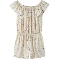 Name it Nkfvinaya Ss Playsuit Fffff Noos - Cream - 128