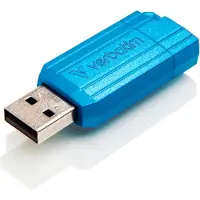 Verbatim PinStripe, 128 GB, USB A-tyyppi, 2.0, 12 MB/s, Suojus, Sininen (49461)