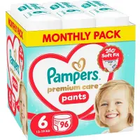 Pampers Premium Care Pants -vaipat, koko 6, 96 kpl
