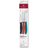 Victorinox Swiss Classic kuorimaveitsisetti 3-pakkaus, musta/vihreä/punainen