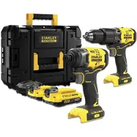 Stanley Työkalusarja SFMCK461D2T-QW (SFMCD715 + SFMCF810); 18 V; 2x2,0 Ah akku