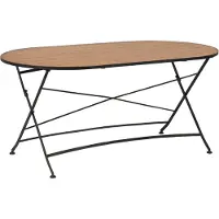 Brafab , Brewer pöytä 85x160 cm Musta / Teak