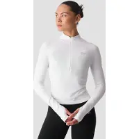 ICANIWILL Smooth Seamless 1/2 Zip Long Sleeve White Snow