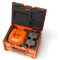 Husqvarna BC1-UN Kuljetuslaatikko akuille, sisältää 2 kpl B330X-akkua ja 1 kpl C750X-laturin.