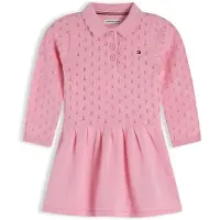 Tommy Hilfiger Mekko 'Pointelle Fit And Flare' vaaleanpunainen
