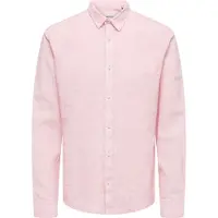 Only & Sons Onscaiden Life Ls Solid Linen Blend Noos - Pink - XXL