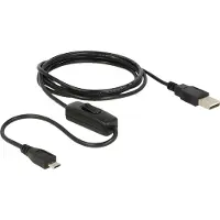 DeLOCK 84803, 1,5 m, USB A, Micro-USB B, USB 2.0, Musta