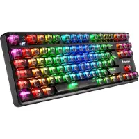 Sharkoon SGK70W, Tenkeyless (80–87 %), Langallinen & langaton, USB, QWERTZ, RGB LED, Musta (4044951040124)