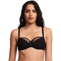 Chantelle Floral Touch Very Covering Underwired Bra - Black - 70 D
