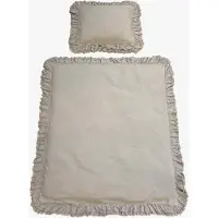 Mini Dreams Pussilakanasetti Vintage Röyhelökoriste Pinnasänky, Khaki