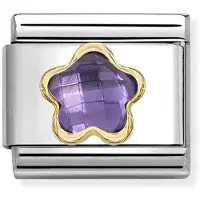 Nomination Composable Classic lila zirkoniakukka 030615/001