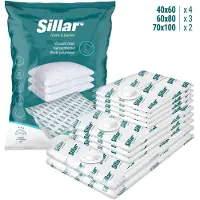 Hobby Hall 9 Sillar-tyhjiöpussin sarja: 40x60 cm / 3x 60x80 cm / 2x 70x100 cm.